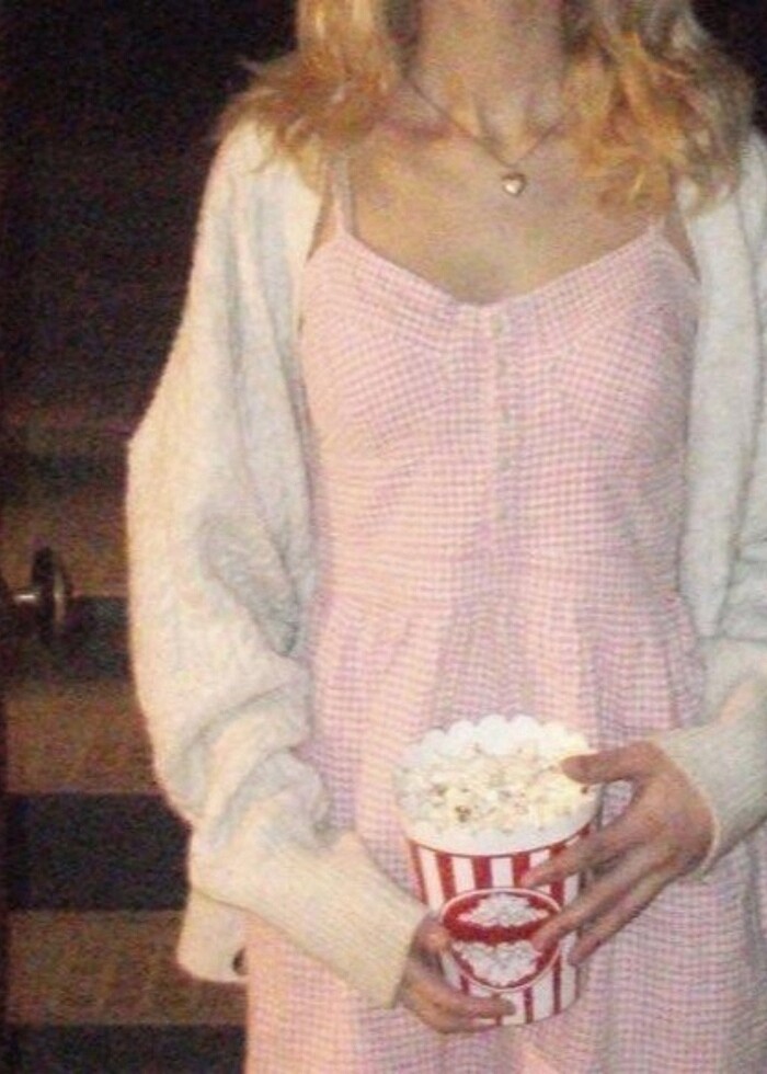 pembe pötikare elbise - Görsel 2