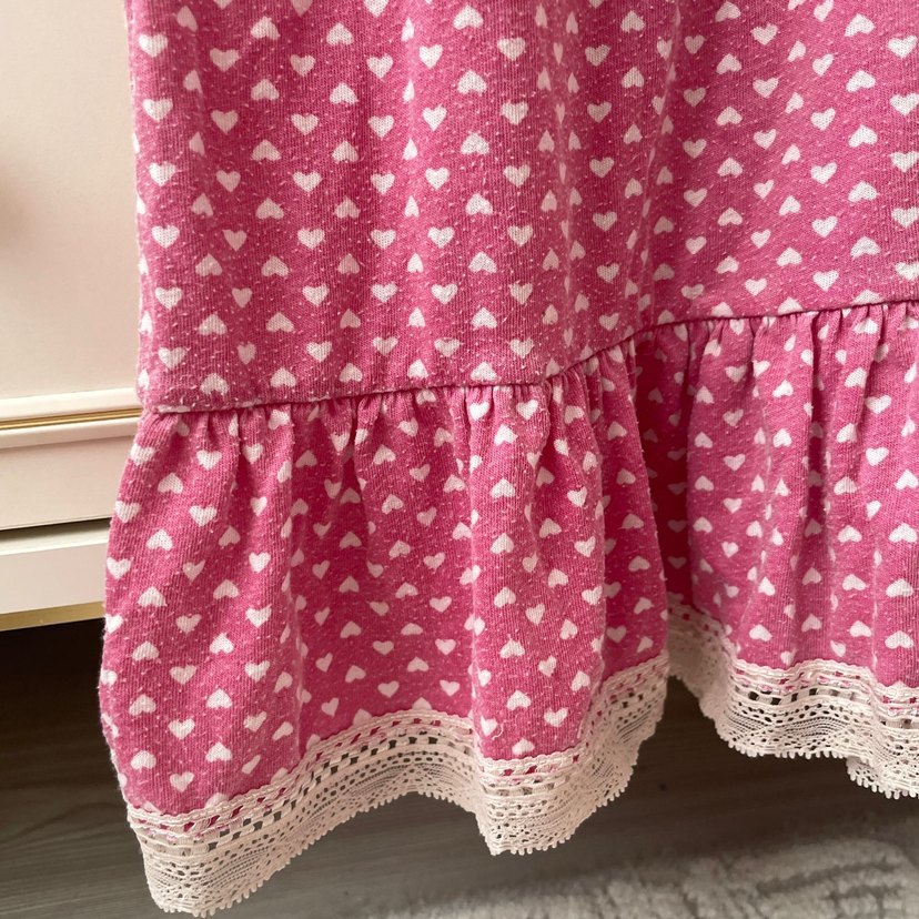 y2k lolita pembe kalpli dantelli gecelik - Görsel 3