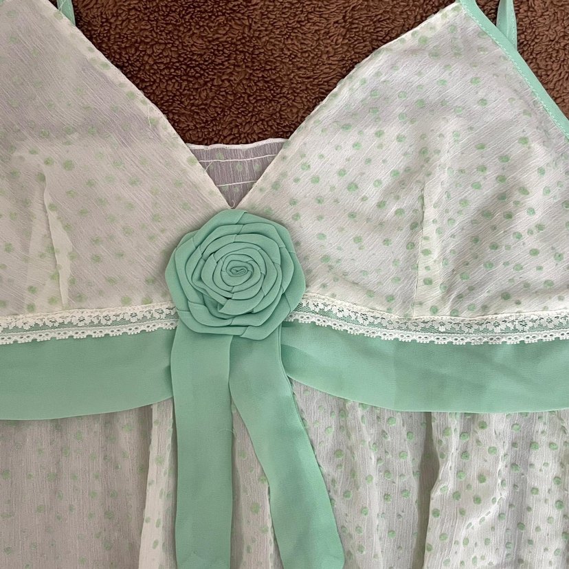 y2k vintage bluz- gecelik - Görsel 2