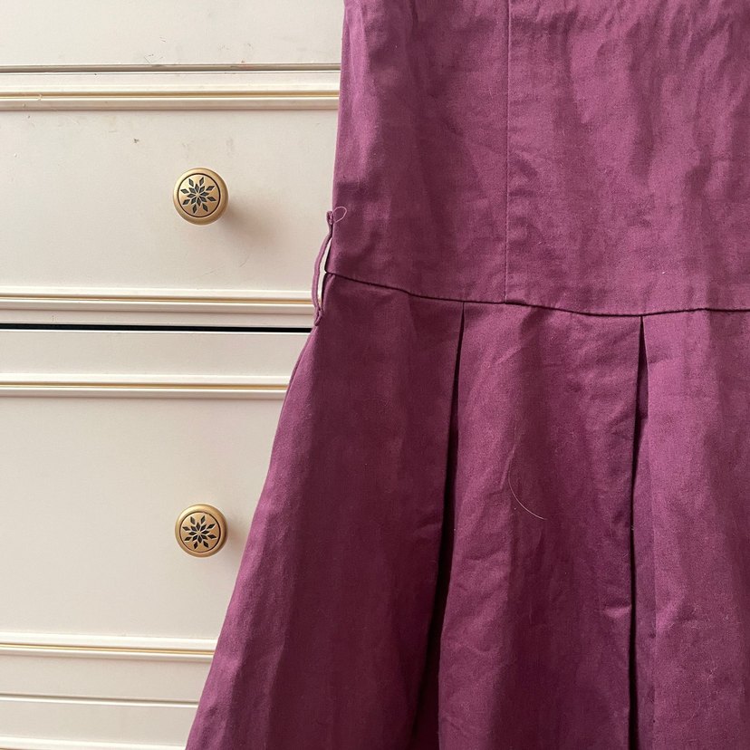 60lar lolita mor puantiye elbise - Görsel 5