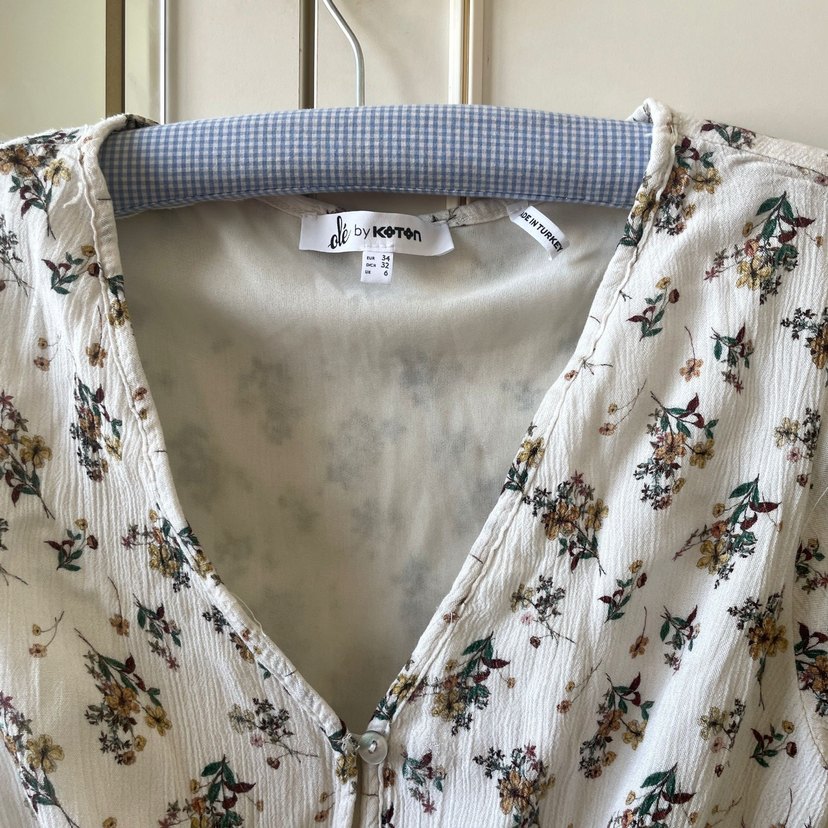 koton çiçekli midi elbise - Görsel 3