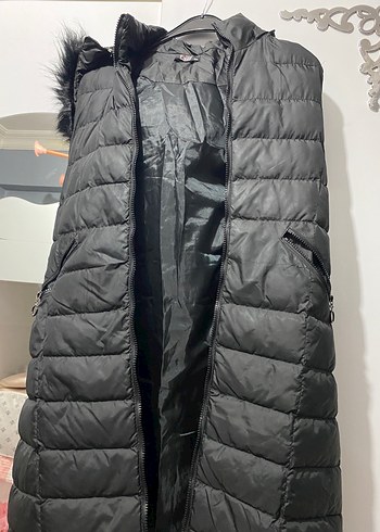 Diğer Gri Kadın Midi Kışlık Mont