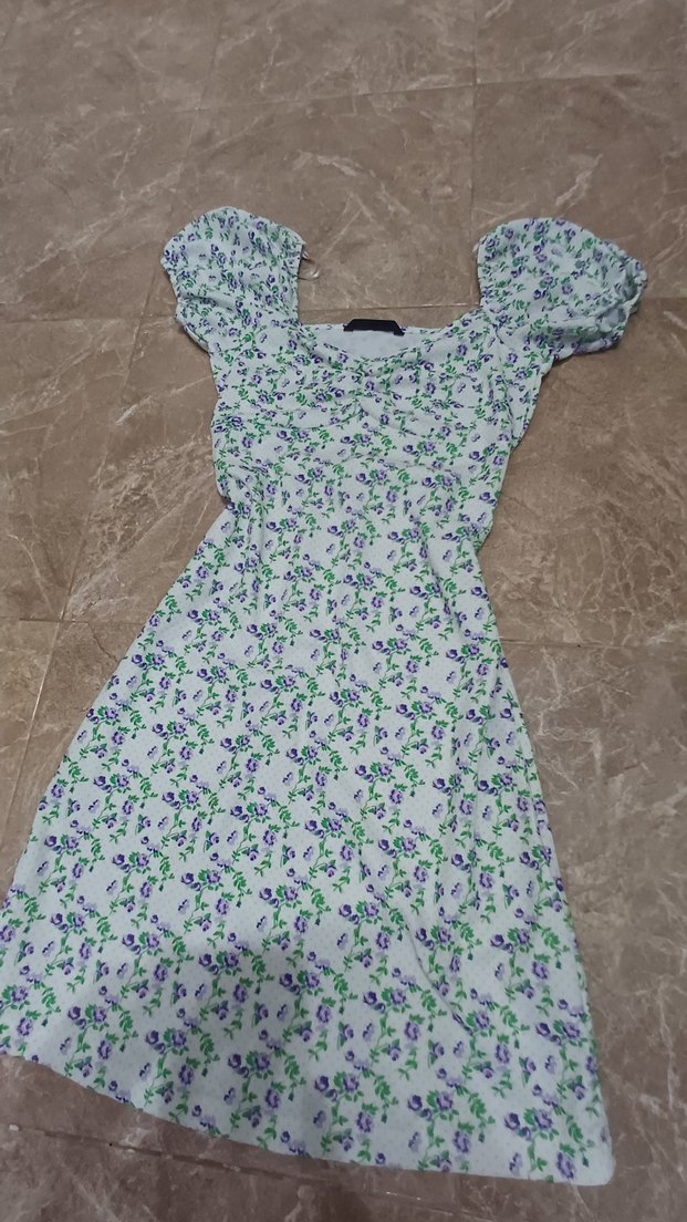 Çiçek Desenli Midi Günlük Elbise - Görsel 2