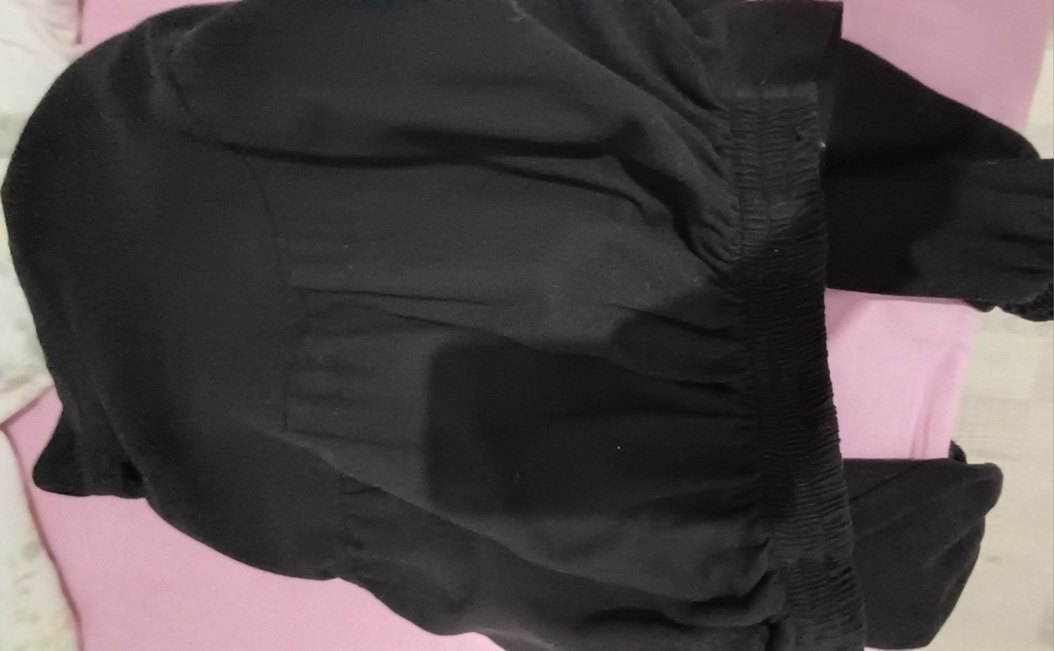 Düğmeli Siyah Kadın Denim Bomber Ceket - Görsel 4