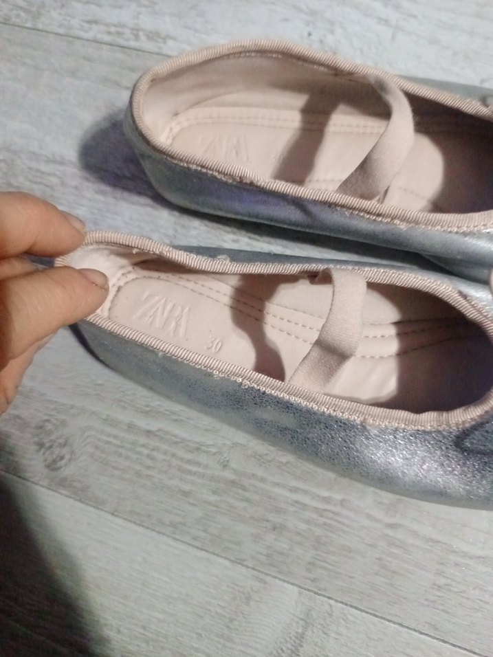 Gri Kız Çocukları Tokalı Babet Ayakkabı - Görsel 5