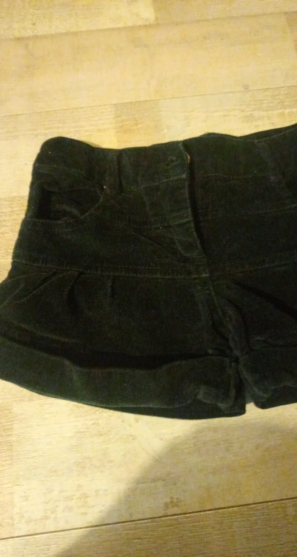 kız çocuk Siyah Süet Mini Şort - Görsel 3