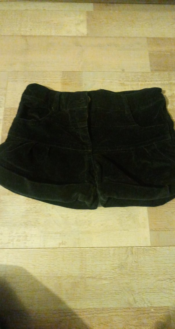 kız çocuk Siyah Süet Mini Şort - Görsel 2