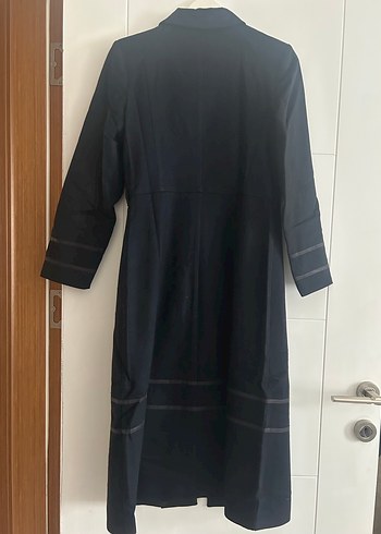 Nihan Kadın Lacivert Uzun Fermuarlı Kaşe Kap - Görsel 2