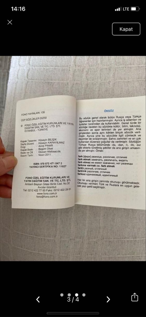 Rusça türkçe cep sözlüğü - Görsel 3