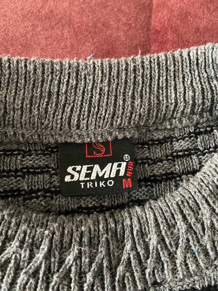 Gri Erkek Triko Kazak - Görsel 2