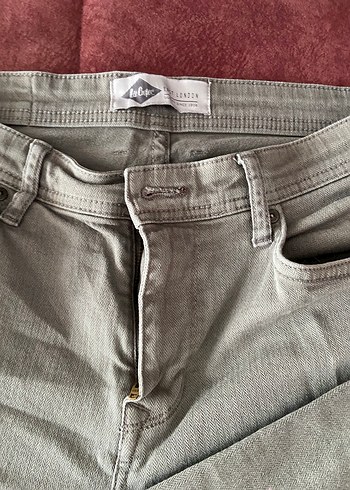 Düğmeli Gri Erkek Denim Pantolon - Görsel 2