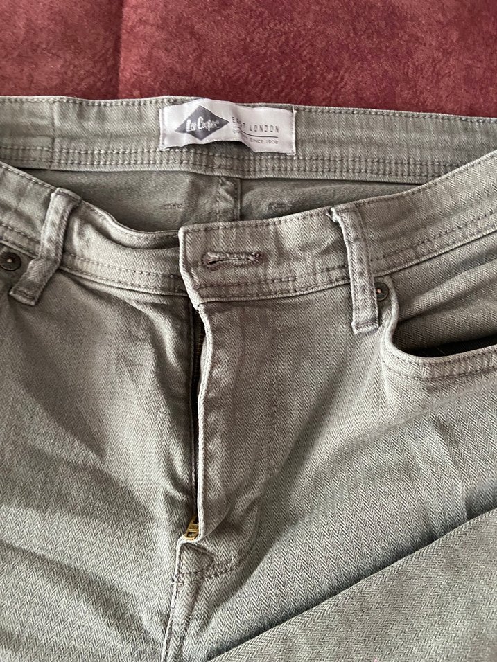 Düğmeli Gri Erkek Denim Pantolon - Görsel 2