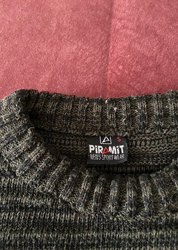 Gri Erkek Örgü Bisiklet Yaka Kazak - Görsel 2