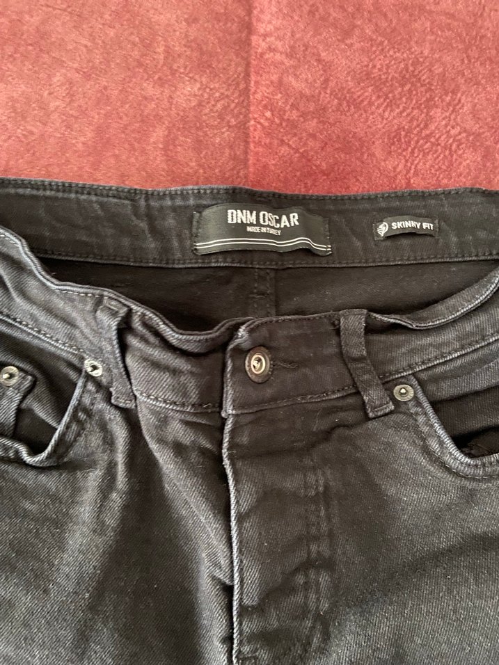 Erkek siyah pantolon Denim Pantolon - Görsel 2