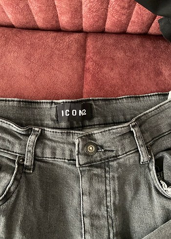 Gri Düğmeli Salaş Erkek Denim Pantolon - Görsel 2