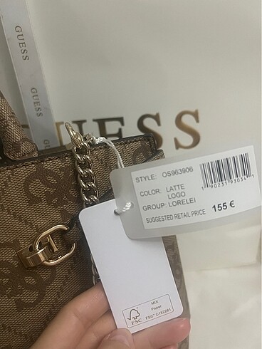  Beden camel Renk Guess çanta