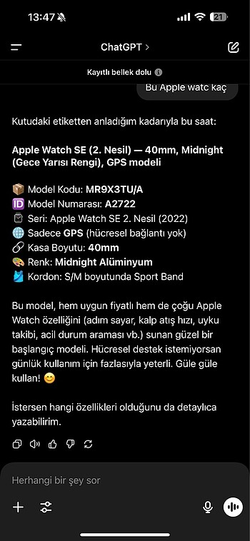 Beden Bir iki kez kullanıldı