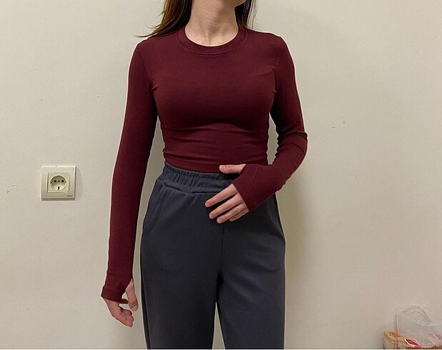 Kadın cropped Bluz