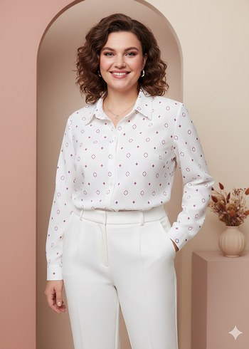 Desenli Ofis Gömleği - Görsel 2