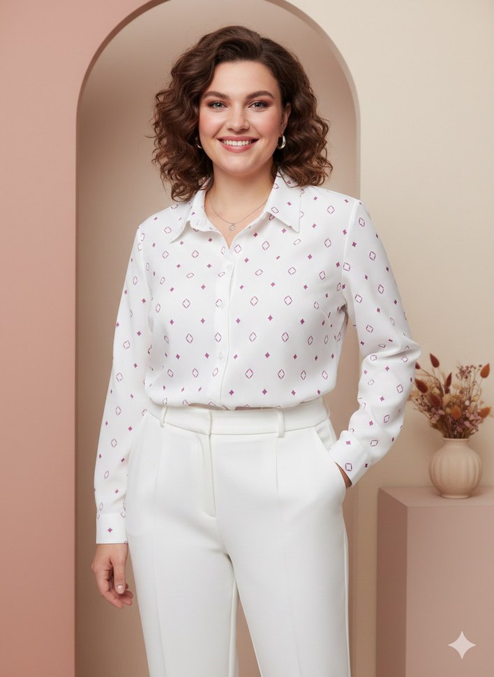 Desenli Ofis Gömleği - Görsel 2