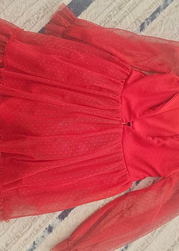 Mor Kız Çocuk Elbisesi Fiyonk Detaylı - Görsel 8