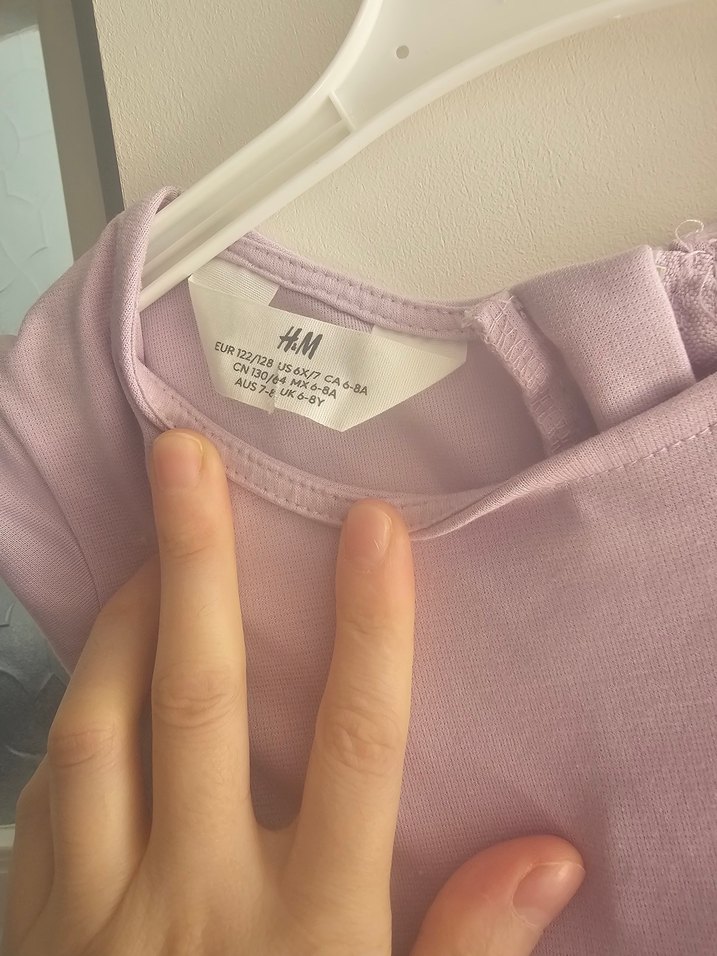 Mor Kız Çocuk Elbisesi Fiyonk Detaylı - Görsel 5