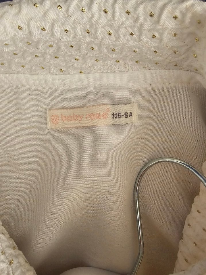 Klasik Düğmeli Beyaz Kız Çocuk Kabanı - Görsel 4