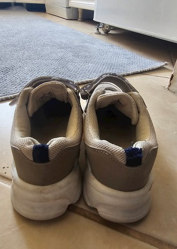 Bej Erkek Çocuk Spor Ayakkabı Cırt Cırtlı - Görsel 3