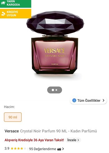 Versace Crystal Noir Kadın Parfümü - Görsel 3