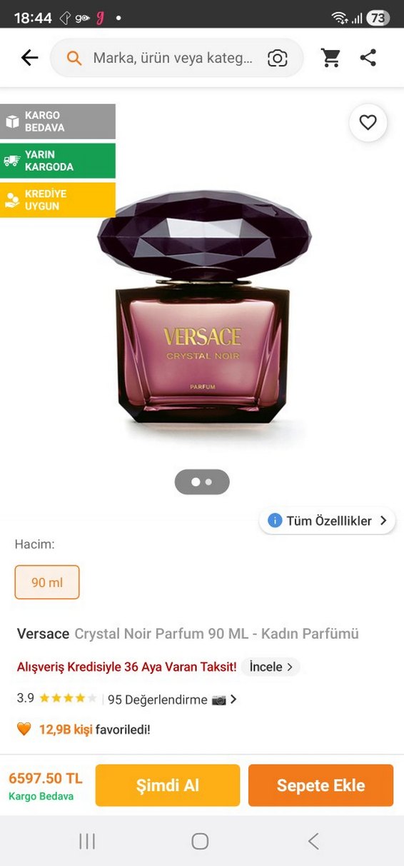 Versace Crystal Noir Kadın Parfümü - Görsel 3
