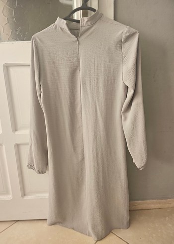 Bej Uzun Kollu Keten Kadın Tunik - Görsel 2