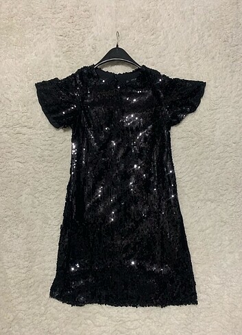 Zara basic pullu siyah elbise