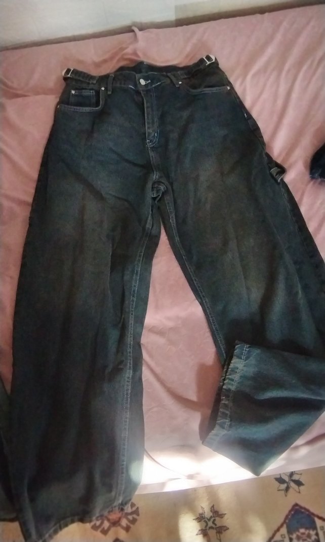 Lacivert Bol Kesim Kadın Kot Pantolon - Görsel 2