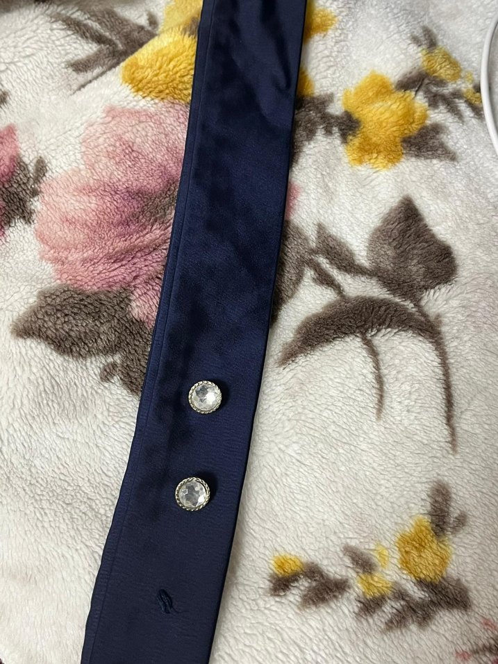 Lacivert Uzun Kollu Drapeli Uzun Elbise - Görsel 4