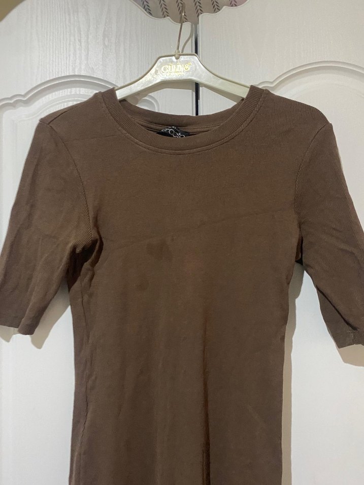 dar triko elbise - Görsel 2