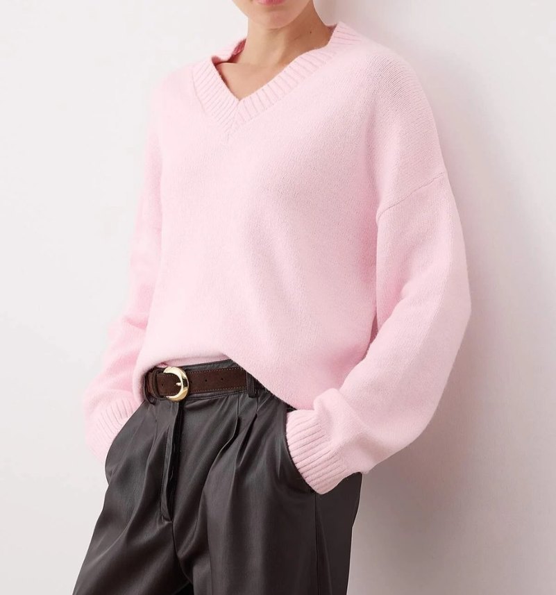 pembe kışlık kazak - Görsel 2