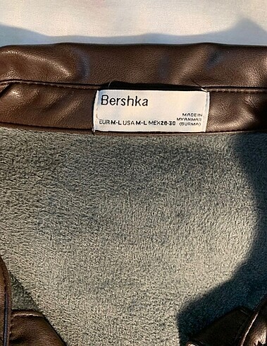 m Beden Bershka Deri ceket