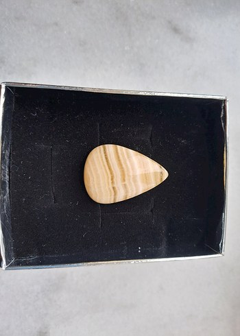 Sarı Bantlı kalsit kabaşon Doğaltaş - Görsel 2