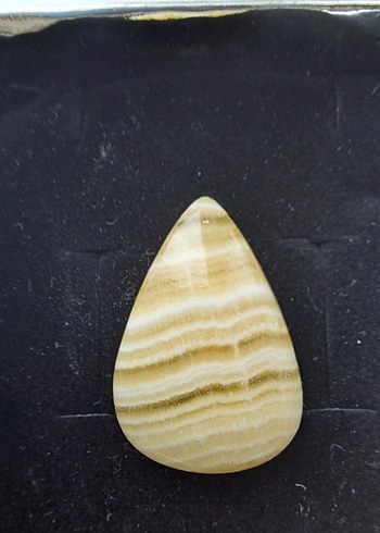 Sarı Bantlı kalsit kabaşon Doğaltaş - Görsel 7