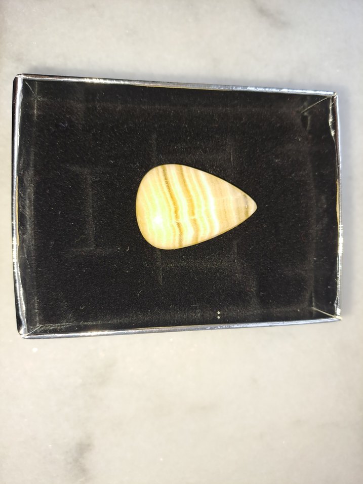 Sarı Bantlı kalsit kabaşon Doğaltaş - Görsel 3