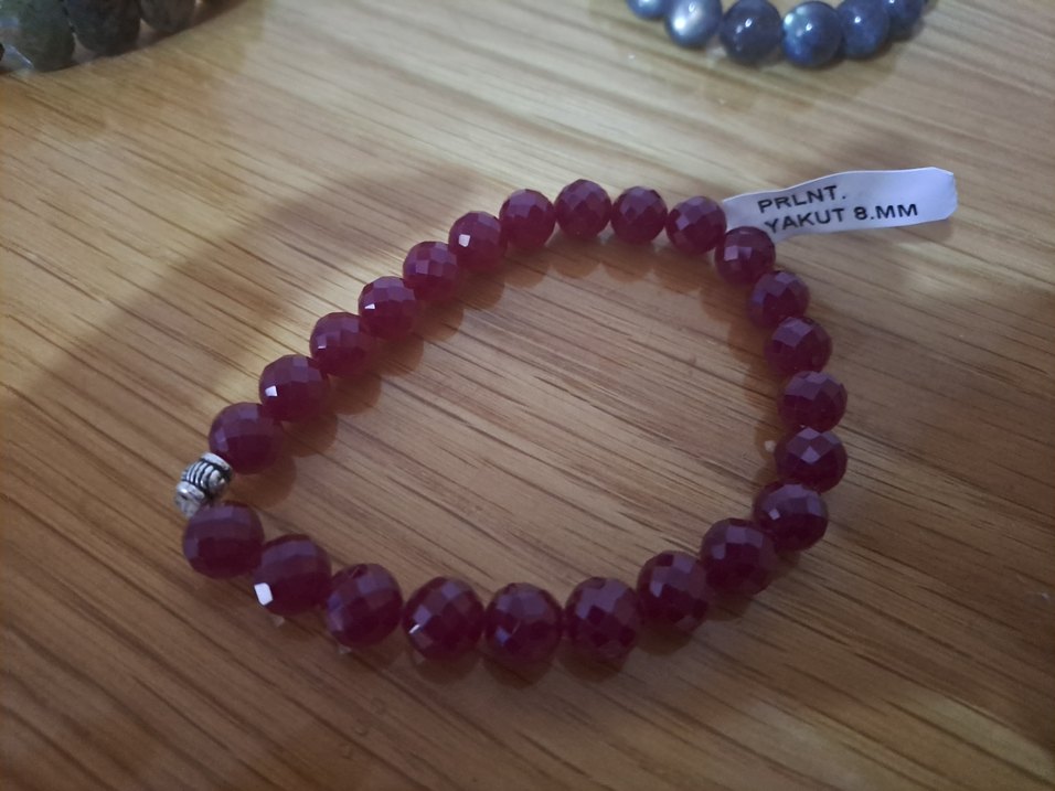 Yakut bileklik 8mm Bayan - Görsel 3