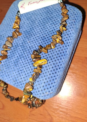 Kaplan gözü Bayan Kolye - Görsel 5