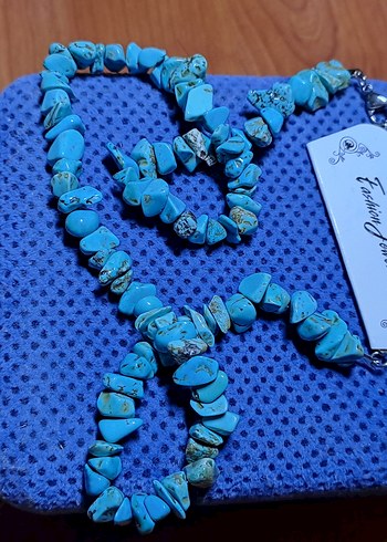 Turkuaz Bayan  Kolye - Görsel 6