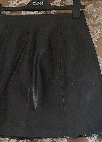Bershka Siyah suni deri etek