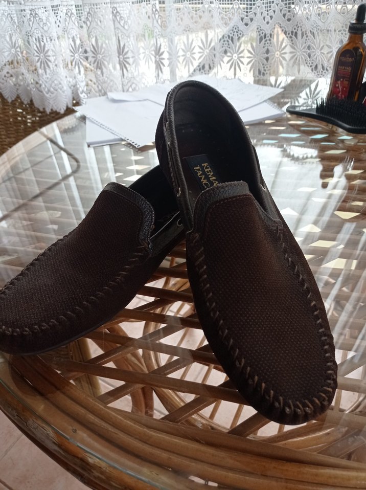 Kahverengi Süet deri erkek ayakkabı orjinal kemal tanca - Görsel 2