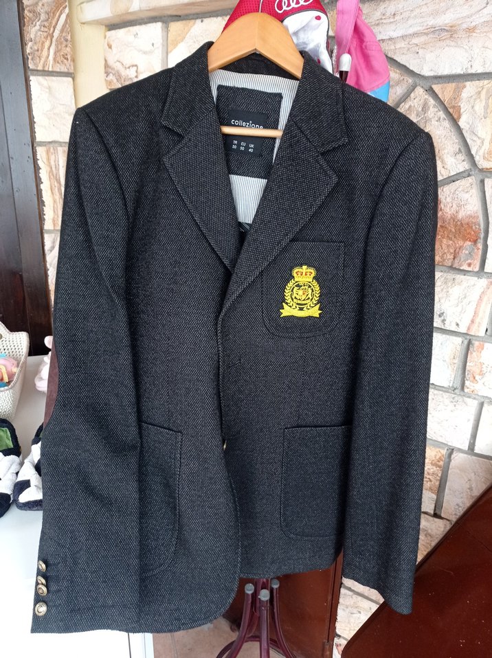 Düğmeli Gri Erkek Ceket çok şik - Görsel 2