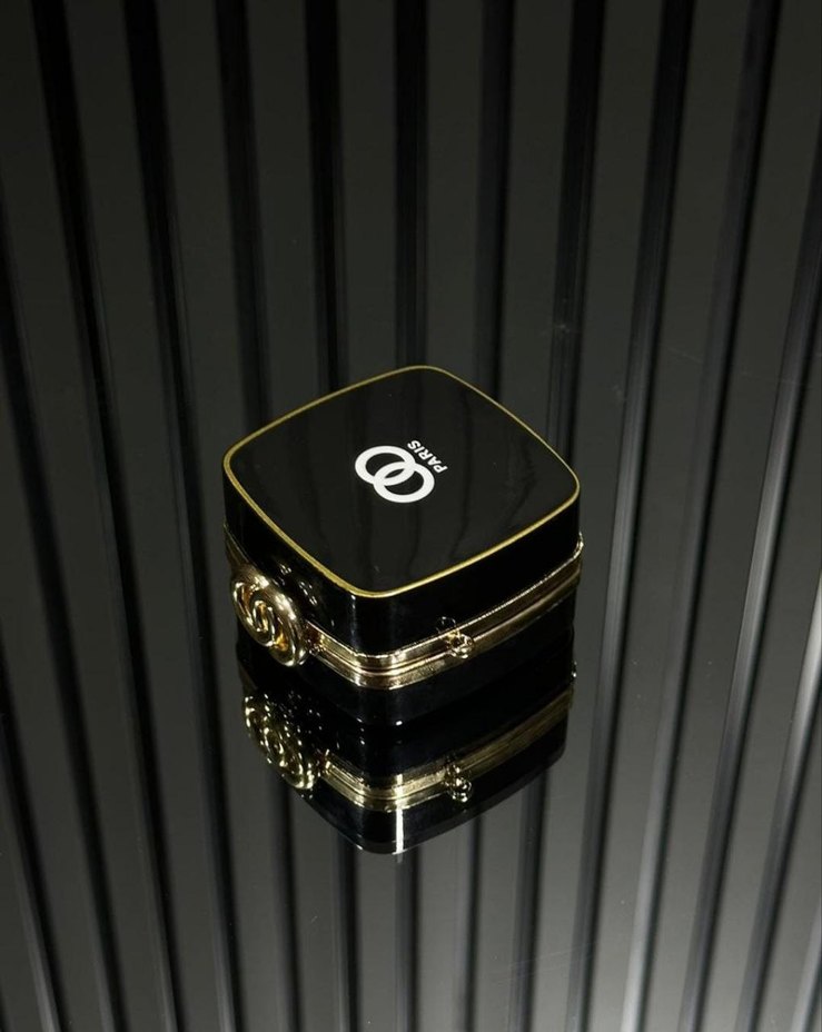 Zincir Detaylı Siyah ithal çanta - Görsel 5