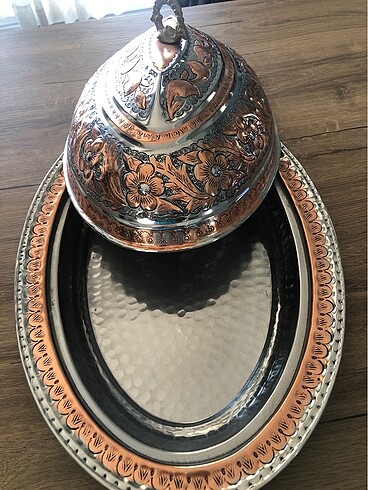 Beden Renk Kapaklı bakır sahan