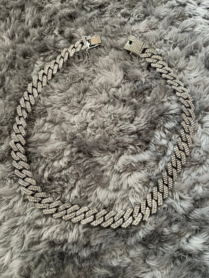 Gri Erkek Zincir Kolye - Görsel 2