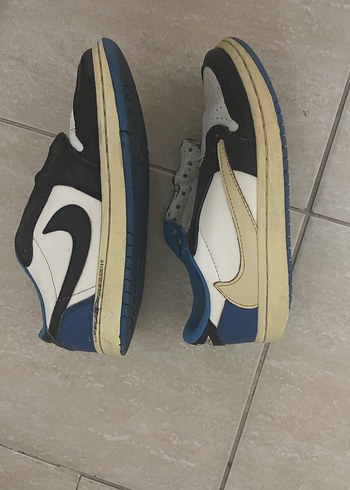 Nike Siyah Beyaz Mavi Dusuk Bilek Sneaker